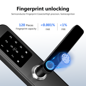 Porte sans fil à empreintes digitales, cylindre numérique Wifi Smart Double Tuya contrôle d'accès porte Tt serrures intelligentes poignées biométriques - Product Image 4