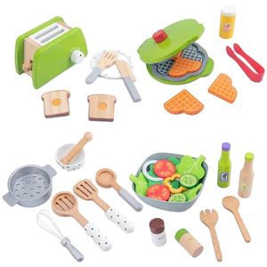 เครื่องทำแพนเค้กของเล่นไม้สำหรับเด็กอุปกรณ์ในครัวของเล่นสำหรับงานปาร์ตี้ครอบครัวของขวัญแบบสบายๆสำหรับเด็ก - Product Image 1