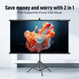 Topleo Portable Projection Screen Upright Fabric Floor Rising With Stand Ultra Short Throw Film Anti <b>Light</b> <b>Projector</b> MK03 Floor - Product Image 6