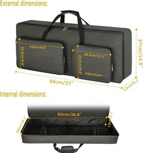 กระเป๋าใส่คีย์บอร์ดแบบมีหูหิ้วและสายสะพายไหล่ปรับได้ ขนาด 53.5"x12.6"x6.3" ตัวอย่างสินค้าฟรี - Product Image 4