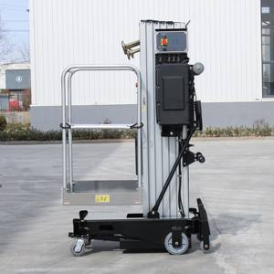 4m 6m 8m 10m 12m 14m Un mástil Vertical Aleación de aluminio Electric Man Lift empujar alrededor del mástil vertical - Product Image 2