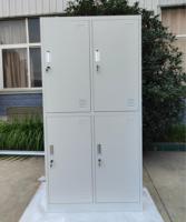 Casier en acier à 2 niveaux et 4 portes, personnalisé en usine, armoire de rangement métallique pour vêtements, casier en fer pour salle de sport et école