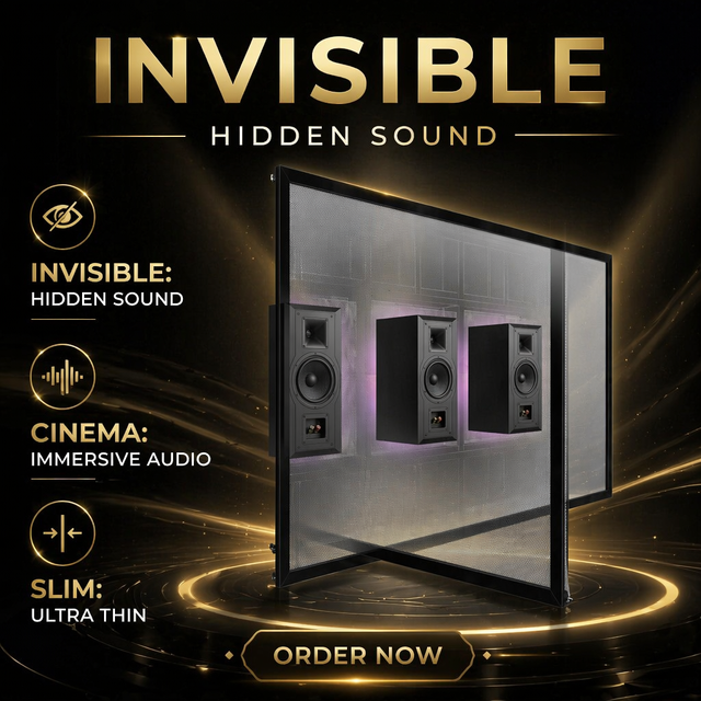Acoustically Transparent Woven at Fabric Fixed Frame 16:9 Projection Screen Movie Display for Home Cinematheque SHENGMU HK-01 4K