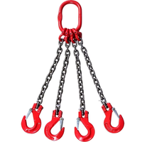 Ensemble complet de sangles de levage robustes à 4 brins avec crochets réglables pour le levage d'objets lourds