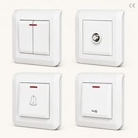 Prise murale standard européenne 82 mm, unipolaire, 10A/16A, 250V, en matériau PC, certifiée CE RoHS, garantie de 2 ans