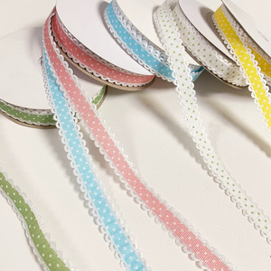 Nastro in Grosgrain a Pois con Bordo Ondulato, 100% Poliestere, Larghezza 1,5 cm, Stampa Goffrata, per Fiocchi per Capelli, Confezioni Regalo, Matrimoni - Product Image 5