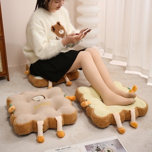 Cojín de Peluche con Forma de Galleta de Brotes de Frijol, Cojín de Peluche con Forma de Tostada, Cojín Cómodo para Decoración del Hogar - Product Image 4