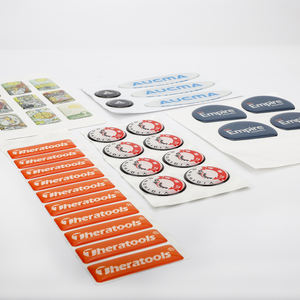 Promoción forma personalizada resina epoxi transparente pegatinas de cristal impermeable PU poliuretano cúpula epoxi pegatinas con logotipo 3D de negocios - Product Image 6