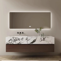 CBMmart 2025 Nouveau Miroir LED Intelligent de Luxe pour Salle de Bain, Meuble Mural de Maquillage pour Villa, Hôtel, Maison