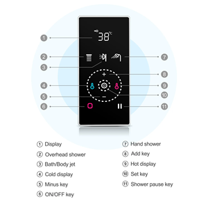 Miscelatore <span class=keywords><strong>doccia</strong></span> caldo/freddo da incasso a parete <span class=keywords><strong>con</strong></span> <span class=keywords><strong>soffione</strong></span> <span class=keywords><strong>doccia</strong></span> a mano - Product Image 5