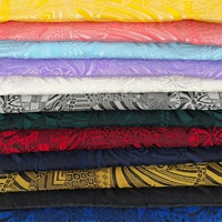 Jindain marque Spandex Golden Flowers Pattern Jacquard Tissu Rideau Canapé Chenille Jacquard Tissu