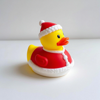 Piscine activité coloré flottant canards bébé jouet de bain bébé eau jouets thème de noël canards en caoutchouc
