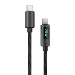 Câbles de données Moniteur numérique Affichage LED Câble de chargeur de téléphone <span class=keywords><strong>14</strong></span> 15 <span class=keywords><strong>Pro</strong></span> Câble de type C PD Charge rapide pour <span class=keywords><strong>Iphone</strong></span> 12 13 OEM 20W Nylon - Product Image 2
