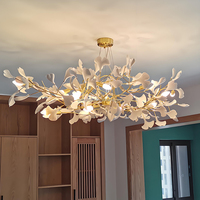 Keramik Ginkgo Blatt Anhänger, Luxushotel Großprojekt Anhänger Dekoration Anhänger