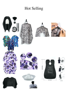 ผ้าคลุมทำผมแบบกันน้ำ ยี่ห้อ Beckon Custom Nylon Eco-Friendly สำหรับร้านทำผม ซาลอน ช่างตัดผม และช่างทำผมสั้น - Product Image 5