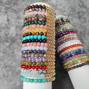 Classique 6mm Naturel Rond Perlé Bracelet Mixte Or Hématite Quartz Style Bouddhiste Bracelet Élastique Bas <span class=keywords><strong>Prix</strong></span> - Product Image 4