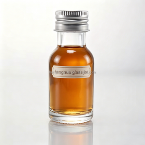 Bouteille <span class=keywords><strong>de</strong></span> spiritueux en verre ronde miniature <span class=keywords><strong>de</strong></span> 20 ml avec logo personnalisé pour la vodka, le gin, le whisky, le rhum, le brandy avec bouchon à vis - Product Image 1