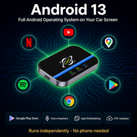 Adaptador Inalámbrico CarPlay AI Box 3 en 1, Android Auto, Android 13, Caja Inteligente para Auto, 2GB 16GB, Netflix, YouTube, Tarjeta TF, MOQ Bajo