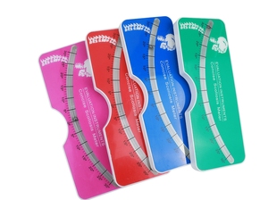 Medidor de Escoliosis Conciso, Inclinómetro de Nivel Líquido, Regla de Evaluación de Curvatura Espinal, Herramienta de Plástico Azul para Médicos - Product Image 2