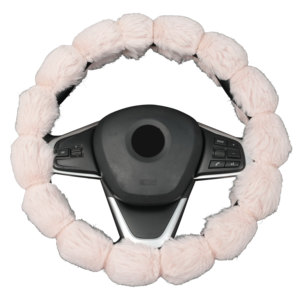 Funda de Volante de Felpa Suave y Cálida para Invierno, Imitación Piel de Conejo, Accesorios Universales para Automóvil de 38 cm, OEM, ODM, Etiqueta Privada Personalizada - Product Image 4