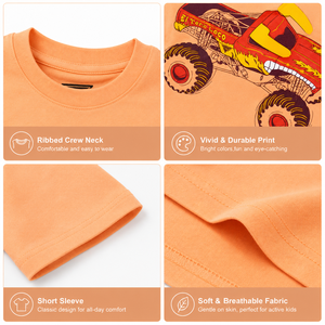 Custom Kids Monster Truck T <strong>Shirt</strong> Boys Graphic Cotton Short Sleeve Tee Children Casual Summer Tops OEM ODM - Product Image 3
