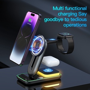 Nuevo Producto OEM ODM 2023, el Más Vendido, Soporte de Lámpara Universal Rápido de 15 W para Teléfono 13, Cargador Inalámbrico Magnético 4 en 1 - Product Image 3
