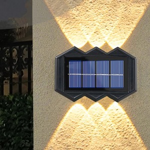 Nouvelle lampe murale solaire LED, éclairage extérieur étanche, éclairage vers le haut et vers le bas, pour balcon, paysage, jardin, décoration - Product Image 2