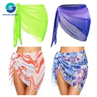 Pareo Falda Personalizada para Playa, Estampado Digital, Estilo Hawaiano, Sarong, Traje de Baño de Secado Rápido, Spandex/Poliéster, 1 Pieza, OEM