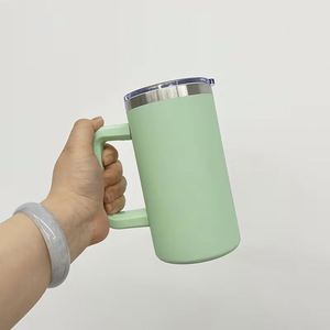Mug de voyage isotherme en acier inoxydable de 20 oz avec poignée et couvercle, maintien thermique de 12 à 24 heures, tasse de bureau, cadeau par sublimation - Product Image 3