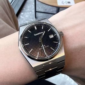 SPEAKTIME Montre classique de luxe PRX TISSOTI, haut de gamme, ultra-fine, bracelet en acier inoxydable 40/35 mm, calendrier, date - Product Image 1