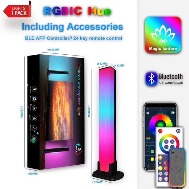 APP Voice Control Smart RGB LED Light Bar 20 Scene Modes TV Backlight 16 Million Dimmable Colors Game Ambient Lamp for Bedroom