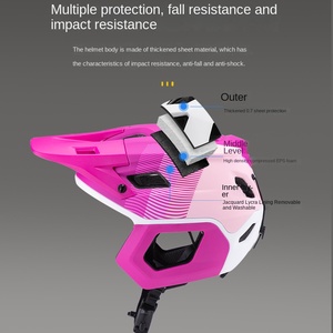 <span class=keywords><strong>Casque</strong></span> <span class=keywords><strong>de</strong></span> vélo <span class=keywords><strong>de</strong></span> montagne pour adultes, course en descente, <span class=keywords><strong>cross</strong></span>-country, avec coque en PC, coque intérieure en EPS, protection <span class=keywords><strong>de</strong></span> la tête unisexe - Product Image 2