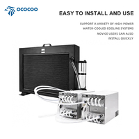 Radiador de refrigeración por agua externo de cobre OC-BC27 de 12000W, combo de bomba y depósito de 220V, 25dBA, para servidor AI HPC, láser industrial y médico.
