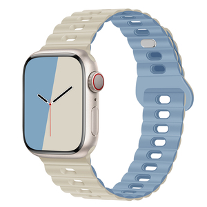 Stile caldo doppio colori cinturino in silicone per Iwatch serie cinturino in Silicone per Iwatch Silicone cinturino con fibbia lampo in silicone - Product Image 1