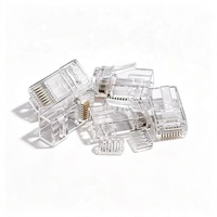 Conector Modular RJ45 de Dos Piezas E-HONG 8P8C CAT6A UTP, 23-24AWG, Chapado en Oro, para Cable Ethernet Sólido/Trenzado