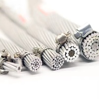 Cable Aéreo de Aluminio ACSR 1/0AWG Raven de Buena Calidad, con Aislamiento Desnudo, Voltaje Nominal de 20kV