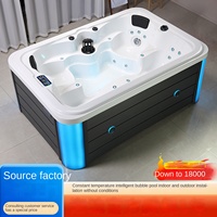 Baignoire de massage haut de gamme en gros avec éclairage LED coloré pour salle de bain principale d'hôtel cinq étoiles