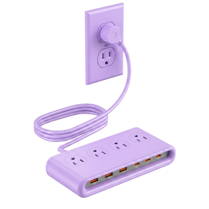Precio de Fábrica, Enchufes Americanos al por Mayor, 4 Tomas de Corriente Alterna con 6 Puertos USB-A, 3 Puertos USB-C, Cable de 2 m, 240 V/100 V, Regleta de Extensión Comercial - Product Image 1