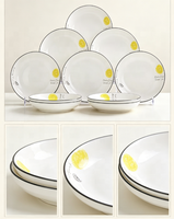 Service de vaisselle en céramique, assiettes et bols ronds, vaisselle moderne minimaliste pour la salle à manger à domicile