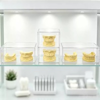Caja de exhibición para modelos dentales, caja de almacenamiento para modelos dentales con tapa para modelos de estudio de ortodoncia y organizador dental