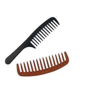 Pettine Antipidocchi Laser MJ Wood Yellow Palm a Denti Larghi, Districante e Antistatico per Barbiere - Product Image 5