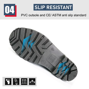 Bottes de sécurité en PVC imperméables et résistantes aux acides, aux alcalis et aux huiles, avec embout en acier anti-perforation, pour hommes, avec logo TIGER MASTER - Product Image 6
