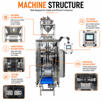 Machine d'emballage automatique à scellage arrière pour sachets de sirop et de miel à 4 voies, 35-40 sachets/min, CE, en acier inoxydable 304, pour le remplissage de liquides en stick