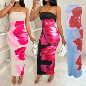 B1145-2025 nuovi arrivi abiti aderenti aderenti senza spalline prendisole donne estate - Product Image 1