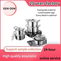 Ensemble de casseroles et wok en aluminium Factory Classic 7 pièces 16cm-28cm, compatible four, gaz et induction