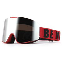 Lunettes de ski sans monture WHALE personnalisées, cylindriques, double couche, anti-buée, pour adultes