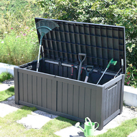 Extérieur Étanche Multifonction Camping Patio Jardin En Plastique Résine Outil De Stockage Pont Boîte Conteneur
