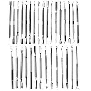 Empujador de Cutículas Profesional de Doble Punta de Acero Inoxidable, Herramienta de Manicura Reutilizable e Impermeable con Logotipo de Marca Personalizado - Product Image 1