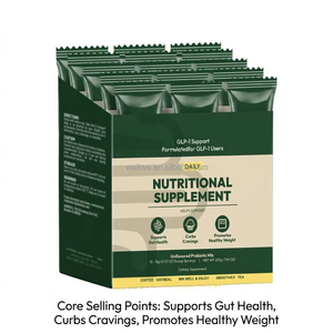 Suplemento en Polvo GLP-1 <span class=keywords><strong>de</strong></span> Marca Privada, Mezcla Prebiótica OEM para Control <span class=keywords><strong>de</strong></span> Peso, Salud Intestinal, Acelerador del Metabolismo, Quemador <span class=keywords><strong>de</strong></span> Grasa - Product Image 1