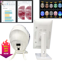 Personnalisation du logo de l'interface, analyseur de peau intelligent 3D AI, scanner facial, machine d'analyse de la peau